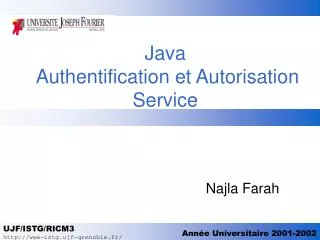 java authentification et autorisation service