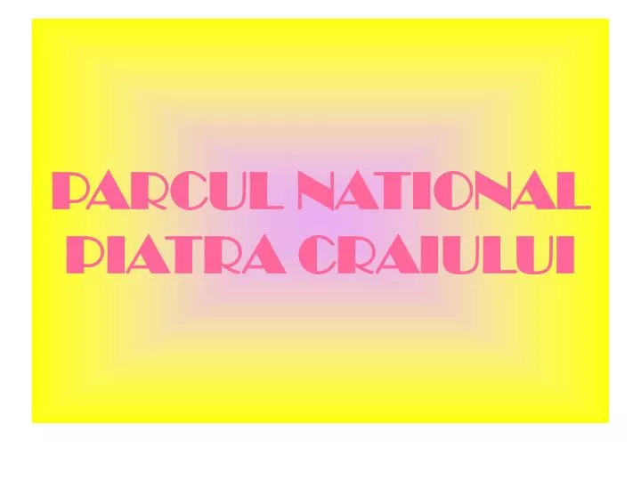 parcul national piatra craiului