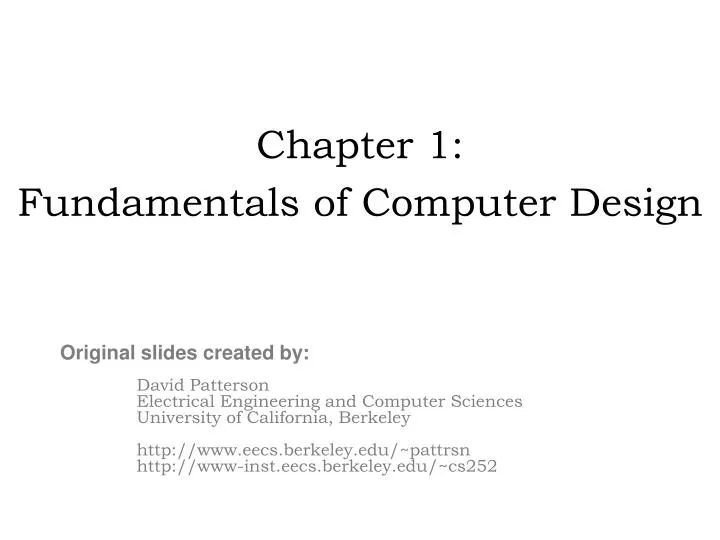 chapter 1 fundamentals of computer design