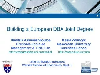 Building a European DBA Joint Degree