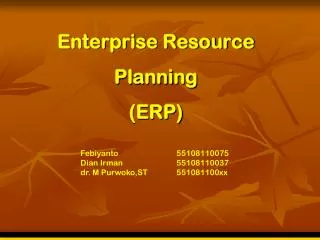 enterprise resource planning erp
