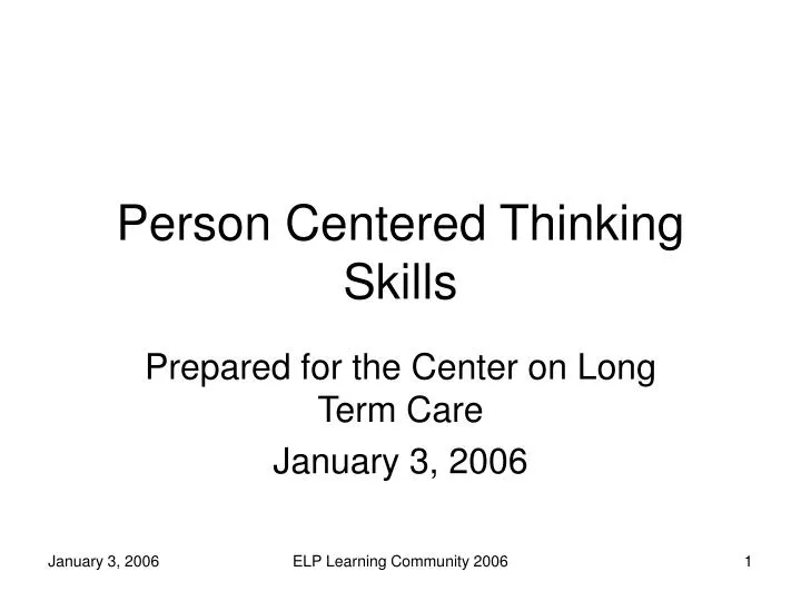 person centered thinking skills