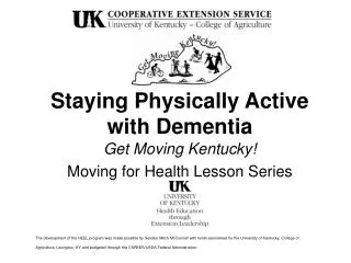 Staying Physically Active with Dementia