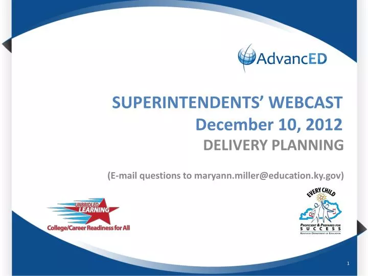 superintendents webcast december 10 2012