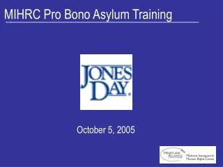 MIHRC Pro Bono Asylum Training