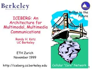 ICEBERG: An Architecture for Multimodal, Multimedia Communications Randy H. Katz UC Berkeley