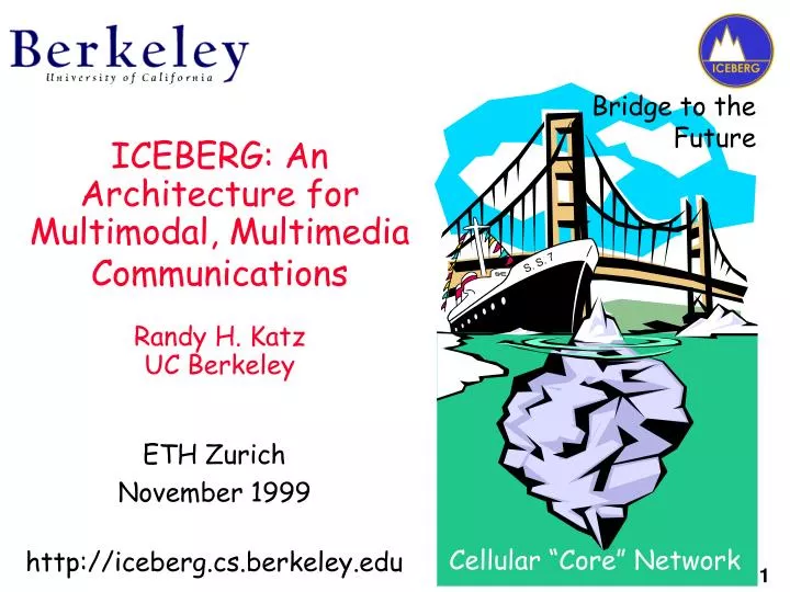 iceberg an architecture for multimodal multimedia communications randy h katz uc berkeley