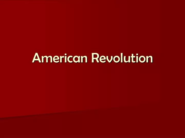 american revolution