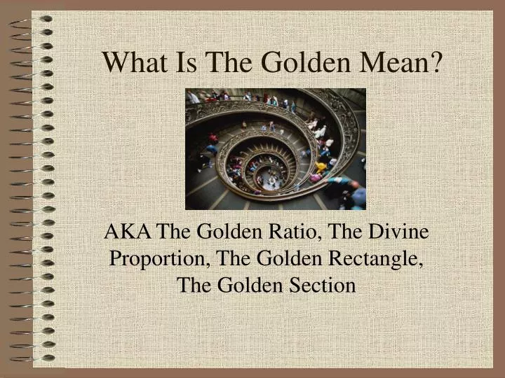 what is the golden mean