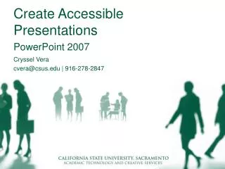 Create Accessible Presentations