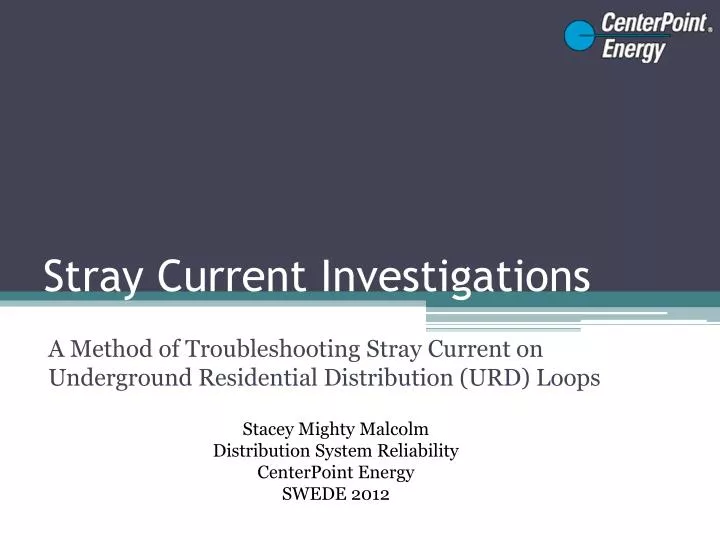 stray current investigations