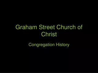 Graham Street Church of Christ