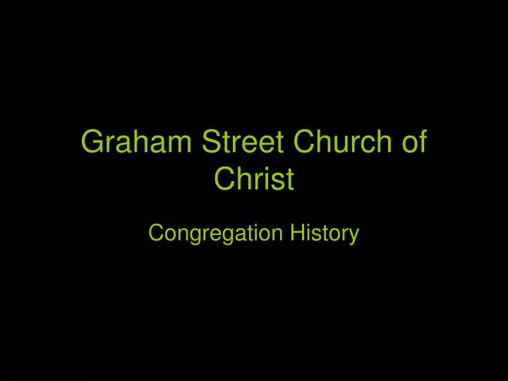 graham street church of christ