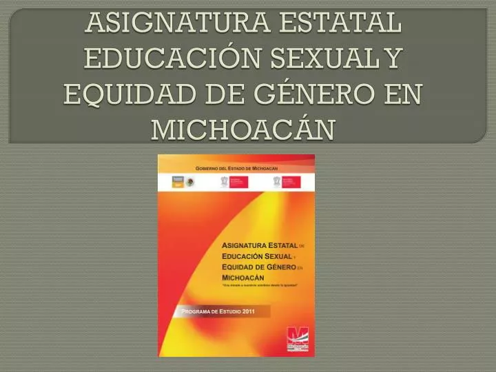 asignatura estatal educaci n sexual y equidad de g nero en michoac n