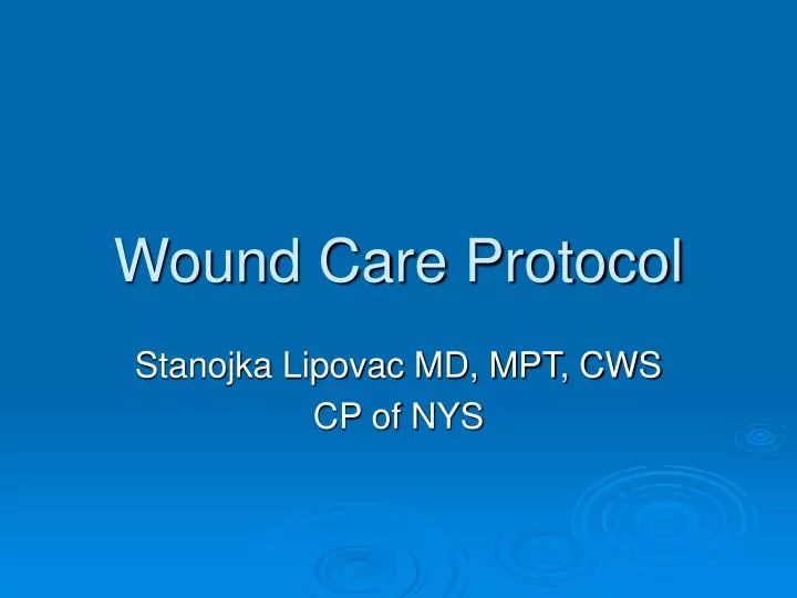 wound care protocol