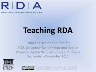 Teaching RDA