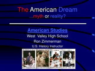 The American Dream ... myth or reality?
