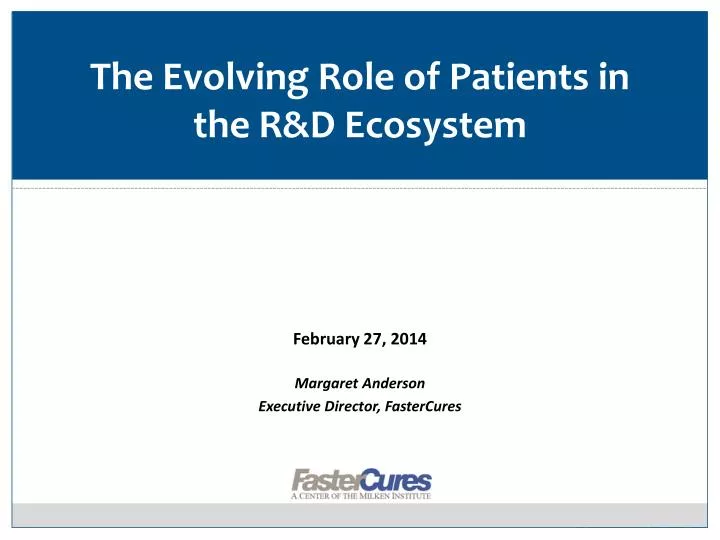 the evolving role of patients in the r d ecosystem