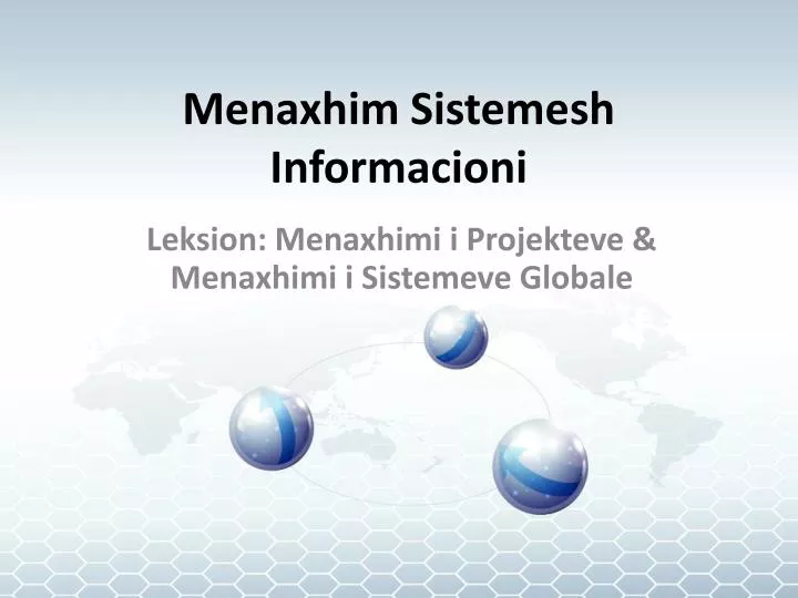 menaxhim si steme sh informacioni