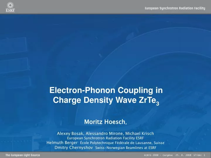 electron phonon coupling in charge density wave zrte 3