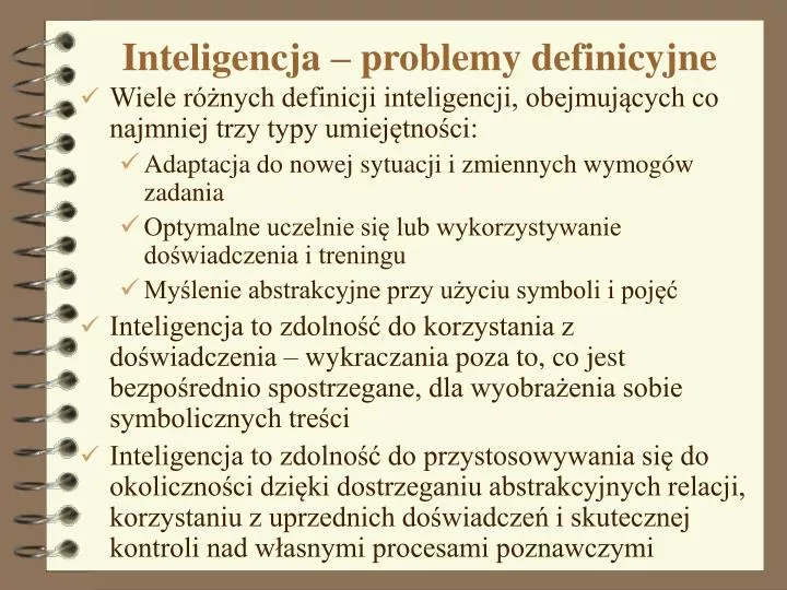 inteligencja problemy definicyjne