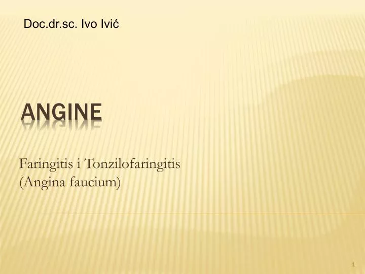 faringitis i tonzilofaringitis angina faucium