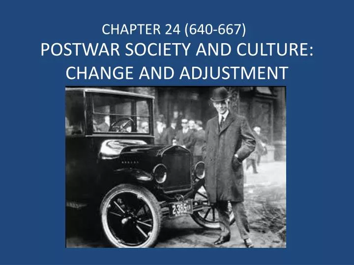 postwar society and culture change and adjustment