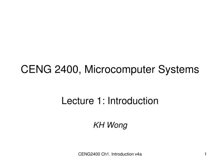 ceng 2400 microcomputer systems