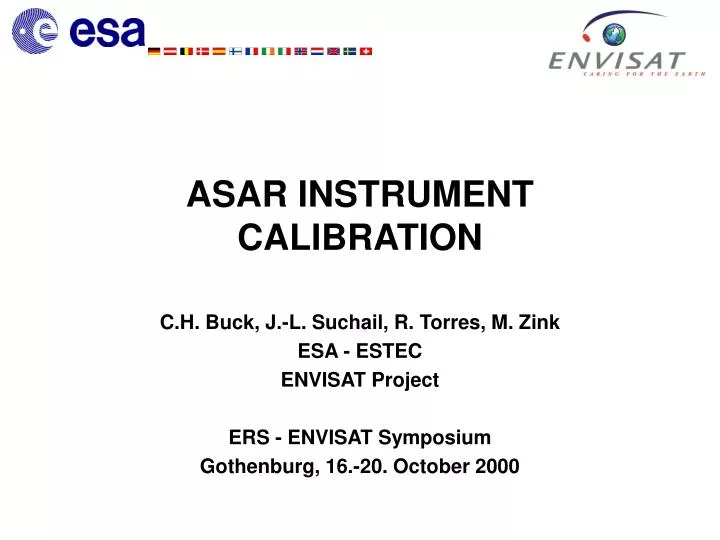 asar instrument calibration
