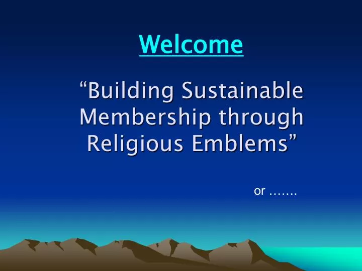 building sustainable membership through religious emblems