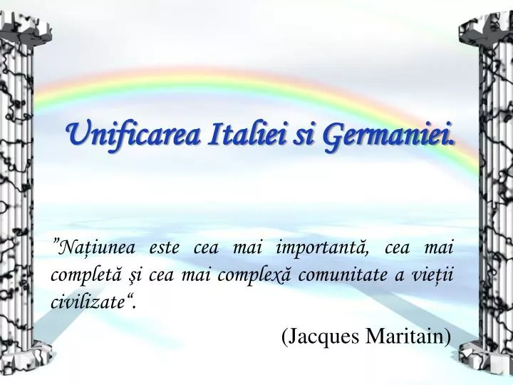 unificarea italiei si germaniei