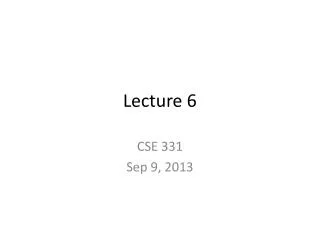 Lecture 6