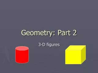 Geometry: Part 2