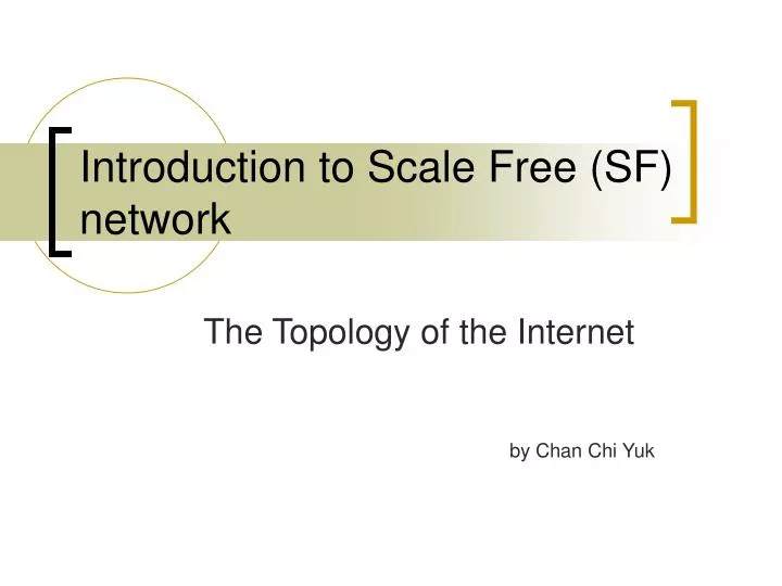 introduction to scale free sf network