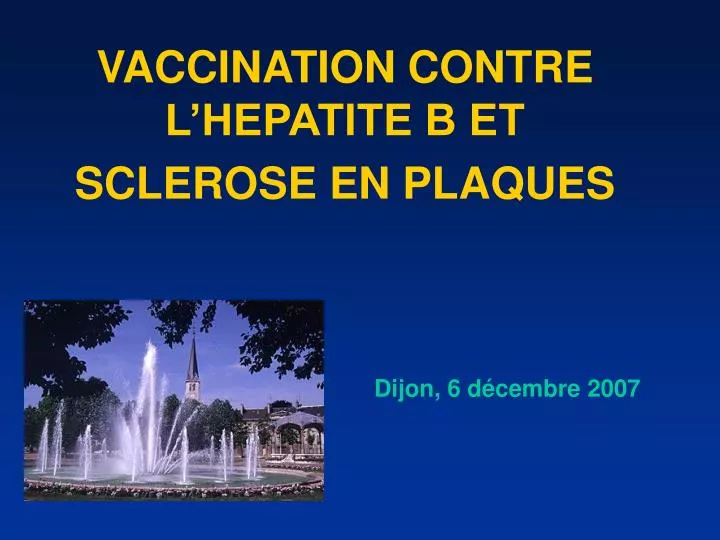 vaccination contre l hepatite b et sclerose en plaques