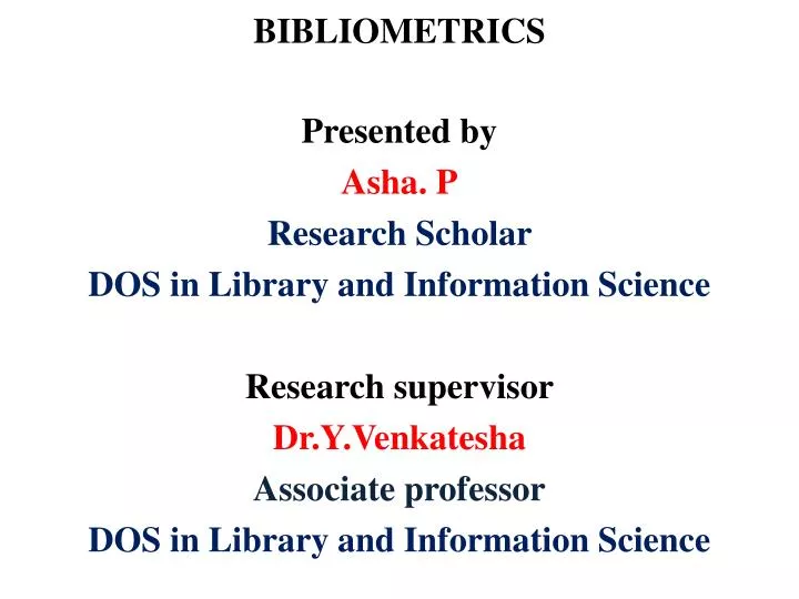 bibliometrics