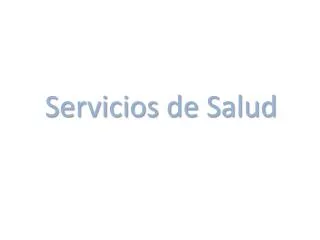 servicios de salud