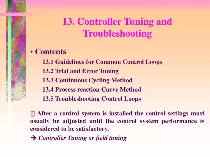 13 controller tuning and troubleshooting