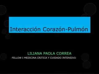 interacci n coraz n pulm n
