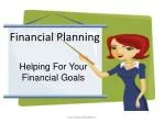 Financial Planning - slide 1