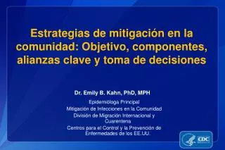 estrategias de mitigaci n en la comunidad objetivo componentes alianzas clave y toma de decisiones
