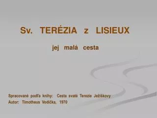 Sv. TERÉZIA z LISIEUX