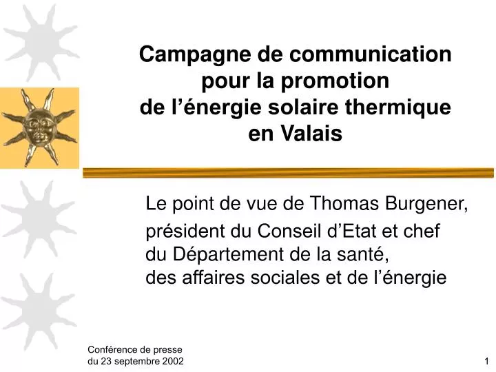 campagne de communication pour la promotion de l nergie solaire thermique en valais