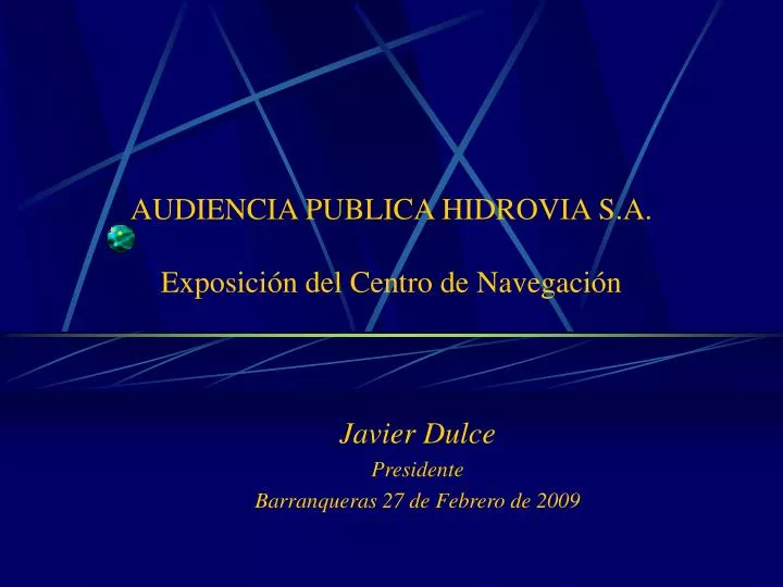 audiencia publica hidrovia s a exposici n del centro de navegaci n