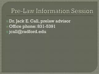 Pre-Law Information Session