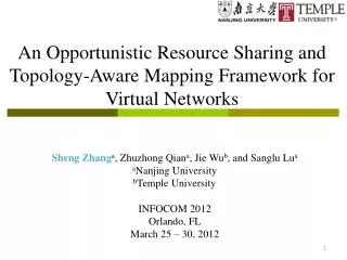 An Opportunistic Resource Sharing and Topology-Aware Mapping Framework for Virtual Networks
