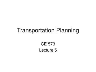 Transportation Planning