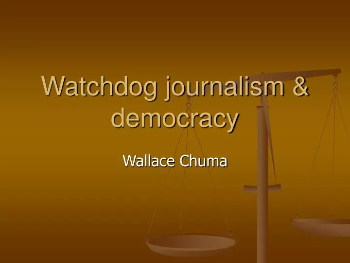 watchdog journalism democracy