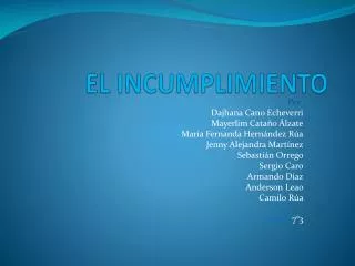 el incumplimiento