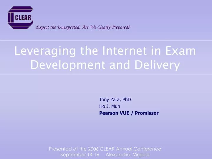 leveraging the internet in exam development and delivery